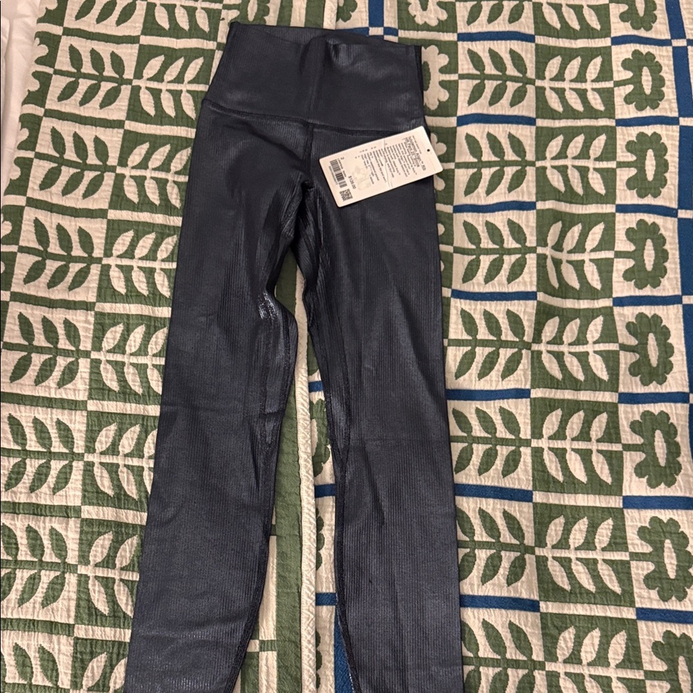 lululemon athletica Metallic BlackLeggings